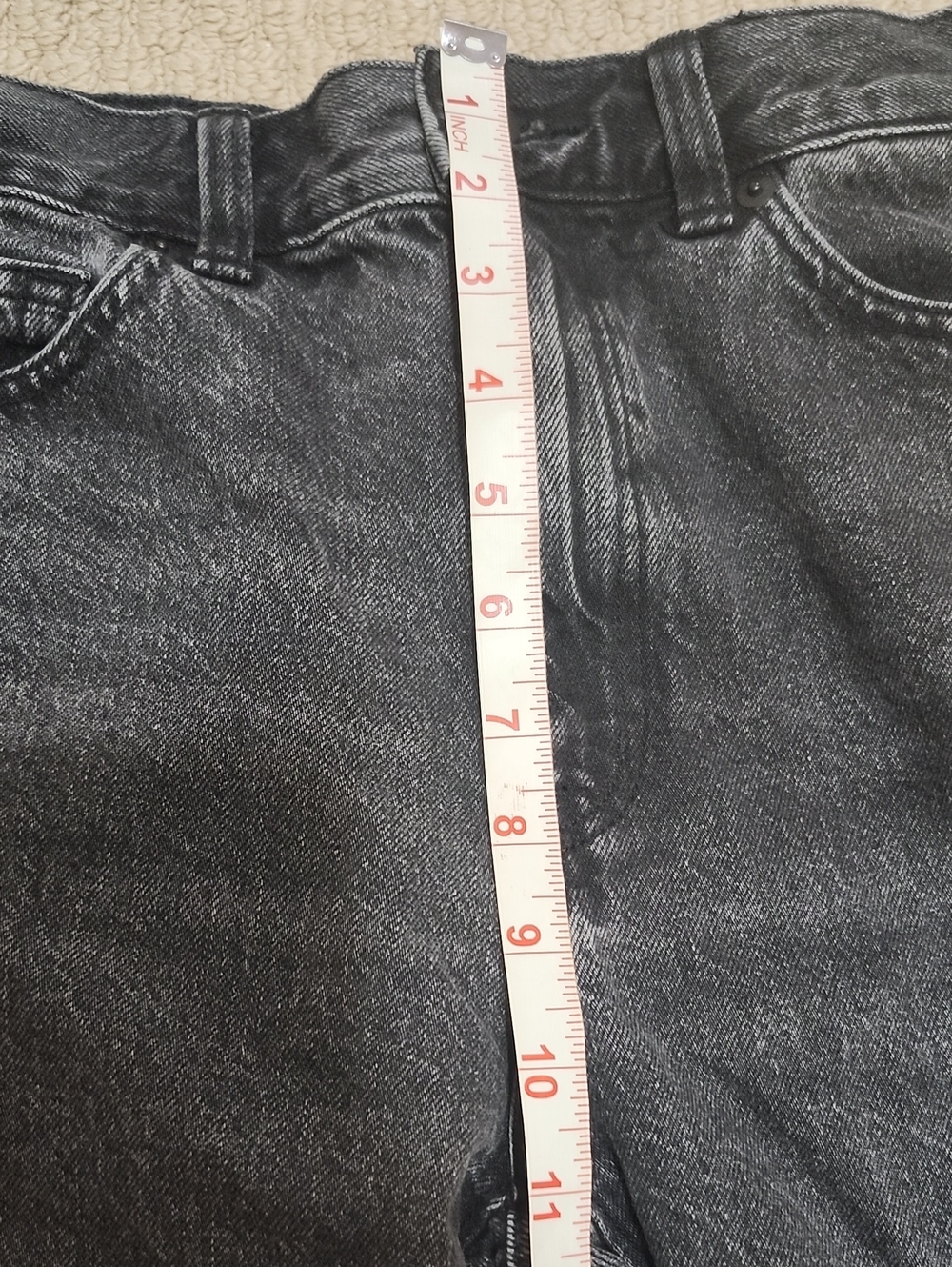 GU (UNIQLO Japan) Black/Grey High-Waist Jeans, Size 25 Waist, EUC 👖 (Worn Once) - Picture 9 of 12
